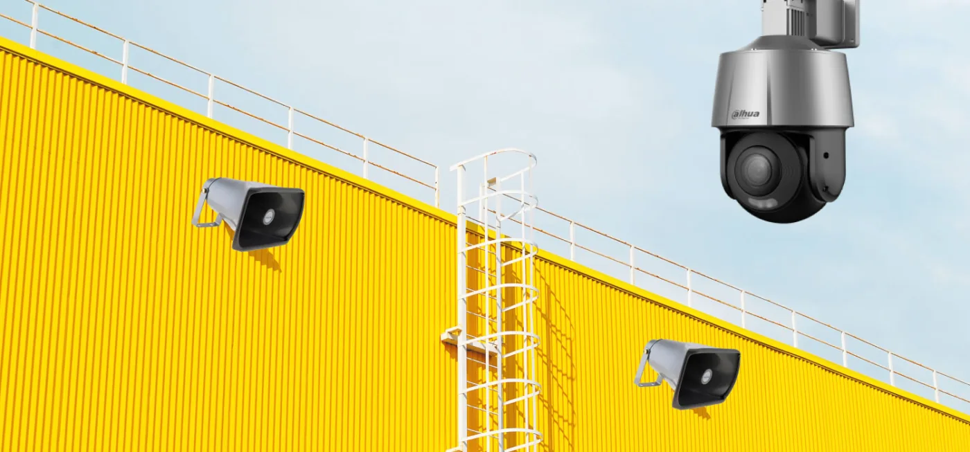 Sistema CCTV con audio disuasivo monitoreando una empresa en Chile para prevenir robos en tiempo real